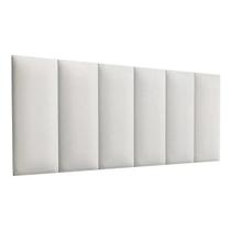 Cabeceira Modular E Box Casal 60x140 Em Material Sintético Branco