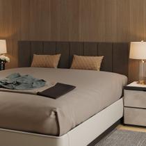 Cabeceira Modular Estofada Adesiva Autocolante Queen 160cm
