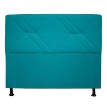 Cabeceira Mônaco 90 cm Suede Azul Turquesa