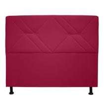 Cabeceira Mônaco Cama Casal Box Queen 160 cm Suede Vermelho - Decor Elity