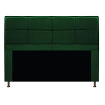 Cabeceira Munique 140 cm Casal Suede Verde - Doce Sonho Móveis