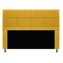 Cabeceira Munique 160 cm Queen Size Suede Amarelo - ADJ Decor