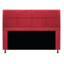 Cabeceira Munique 160 cm Queen Size Suede Vermelho - ADJ Decor