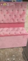 Cabeceira na Cor Rosa acolchoada