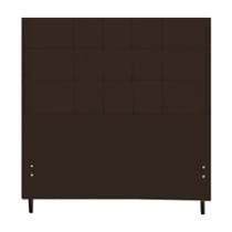 Cabeceira New Barcelona Estofada Com Botão de Tecido para Cama Box Solteiro 94Cm Marrom - JBE Móveis