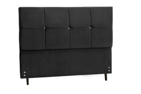 Cabeceira New Civic Estofada Com Botão de Strass para Cama Box Solteiro 94Cm Preto Cabeceira New Civic Estofada Com Botão de Strass para Cama Box Solteiro 94Cm Preto