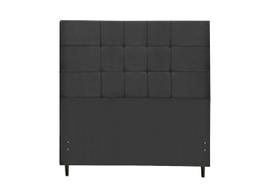 Cabeceira New Maveric Estofada Com Botão de Tecido para Cama Box Casal 144Cm Preto -