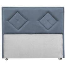 Cabeceira Nina Cama Box Painel Casal 90 Suede