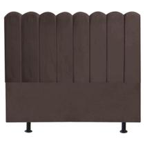 Cabeceira Nuvem Cama Box Casal 140 Cm Alanis Suede Marrom Cabeceira Nuvem Cama Box Casal 140 Cm Alanis Suede Marrom