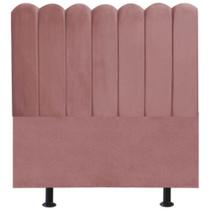 Cabeceira Nuvem Cama Box Casal 140 Cm Alanis Suede Rosê Cabeceira Nuvem Cama Box Casal 140 Cm Alanis Suede Rosê