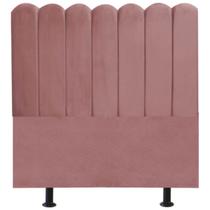 Cabeceira Nuvem Cama Box Casal 140 cm Alanis Suede Rosê Cabeceira Nuvem Cama Box Casal 140 cm Alanis Suede Rosê