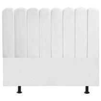 Cabeceira Nuvem Cama Box King 195 cm Alanis Suede Branco Cabeceira Nuvem Cama Box King 195 cm Alanis Suede Branco