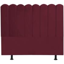Cabeceira Nuvem Cama Box Queen 160 cm Alanis Suede Bordô Cabeceira Nuvem Cama Box Queen 160 cm Alanis Suede Bordô