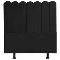 Cabeceira Nuvem Cama Box Queen 160 Cm Alanis Suede Preto Cabeceira Nuvem Cama Box Queen 160 Cm Alanis Suede Preto