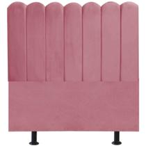 Cabeceira Nuvem Cama Box Solteiro 90 cm Alanis Suede Rosa Cabeceira Nuvem Cama Box Solteiro 90 cm Alanis Suede Rosa