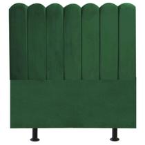 Cabeceira Nuvem Cama Box Solteiro 90 cm Alanis Suede Verde