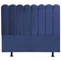 Cabeceira Nuvem Cama Queen 160 Cm Alanis Suede Azul Marinho Cabeceira Nuvem Cama Queen 160 Cm Alanis Suede Azul Marinho