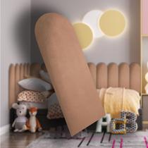 Cabeceira Nuvem Estofada Suede Para Cama Box Rosa - Módulo 20x60 Cabeceira Nuvem Estofada Suede Para Cama Box Rosa - Módulo 20x60