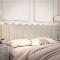 Cabeceira Nuvem Rosa Claro Placa Estofada Cama Box 10 Módulos 20x60cm Cabeceira Nuvem Rosa Claro Placa Estofada Cama Box 10 Módulos 20x60cm