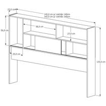 Cabeceira Olivia Para Cama Casal 140cm Com Nicho - Madec Moveis