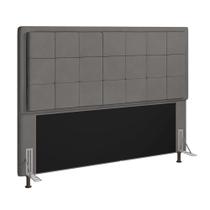 Cabeceira Onix Cama Box Casal 140cm Suede Grafite