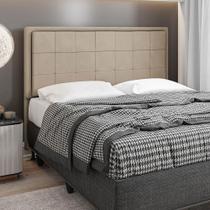 Cabeceira Onix Cama Box King 195cm Suede Bege