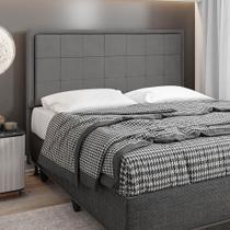 Cabeceira Onix Cama Box King 195cm Suede Grafite