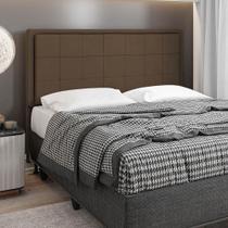 Cabeceira Onix Cama Box King 195cm Suede Marrom