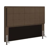 Cabeceira Onix Cama Box Queen 160cm Suede Marrom