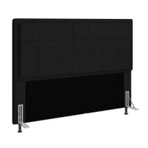 Cabeceira Onix Cama Box Queen 160cm Suede Preto