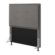 Cabeceira Onix Para Cama Box Solteiro 90 cm Suede Grafite - D'Rossi