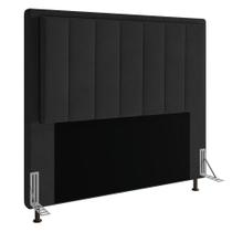 Cabeceira Opala Cama Box Casal 140cm Suede Preto