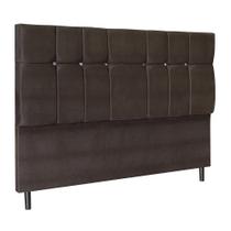 Cabeceira Opala Marrom Estofada para Cama Box Casal King Size 195Cm Quarto Luxo JBE Móveis Cabeceira Opala Marrom Estofada para Cama Box Casal King Size 195Cm Quarto Luxo JBE Móveis