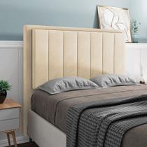 Cabeceira Opala Para Cama Box Queen 160 cm Suede Bege M11 - D'Rossi