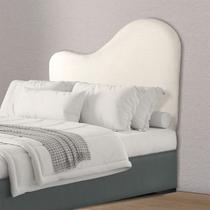 Cabeceira Orgânica 160cm Casal Queen Painél Para Cama Box Bouclé Serena