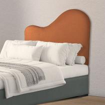 Cabeceira Orgânica 195cm Casal King Painél Para Cama Box Bouclé Serena