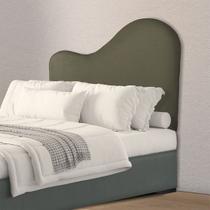 Cabeceira Orgânica 90cm Solteiro Painél Para Cama Box Bouclé Serena