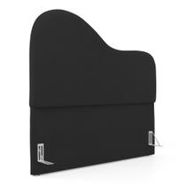 Cabeceira Orgânica Cama Box King Size Sea 195cm com Frame Suede Preto - Desk Design Cabeceira Orgânica Cama Box King Size Sea 195cm com Frame Suede Preto - Desk Design
