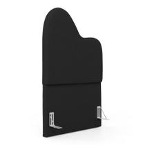 Cabeceira Orgânica Cama Box Solteiro Sea 90cm com Frame Bouclé Preto - Abmaza