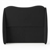 Cabeceira Orgânica Para Cama Box Casal Padrão Luma 140cm Bouclê Preto - Abmaza Cabeceira Orgânica Para Cama Box Casal Padrão Luma 140cm Bouclê Preto - Abmaza