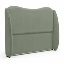 Cabeceira Orgânica Para Cama Box Queen Size Luma 160cm Bouclê Verde Menta - Abmaza Cabeceira Orgânica Para Cama Box Queen Size Luma 160cm Bouclê Verde Menta - Abmaza