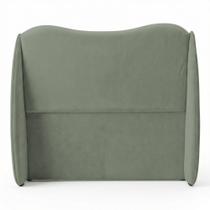Cabeceira Orgânica Para Cama Box Viúva Luma 120cm Bouclê Verde Menta - Abmaza Cabeceira Orgânica Para Cama Box Viúva Luma 120cm Bouclê Verde Menta - Abmaza
