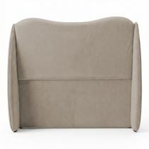 Cabeceira Orgânica Para Cama Box Viúva Luma 120cm Chenille Bouclê Pérola - Abmaza