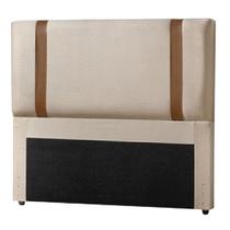 Cabeceira Oslo Casal em Linho Bonan Cor Bege Cabeceira Oslo Casal em Linho Bonan Cor Bege