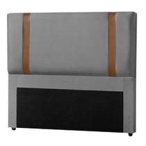 Cabeceira Oslo Queen em Linho Bonan Cor Cinza Cabeceira Oslo Queen em Linho Bonan Cor Cinza