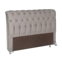 Cabeceira P/Cama Box B/Pastor Estofada Veludo Luxo Creme