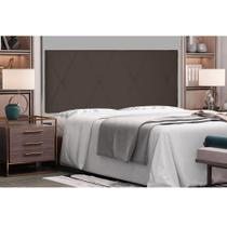 Cabeceira Painel Aquilla Para Cama Box Queen 160 cm Suede Café S04 - D'Rossi Cabeceira Painel Aquilla Para Cama Box Queen 160 cm Suede Café S04 - D'Rossi