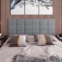 Cabeceira Painel Bia Estofada Casal Cinza Suede 1,40m - PC MÓVEIS