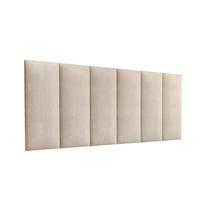 Cabeceira Painel Cama Box 1,40x56 Modelo Julia Estofado Suede Areia