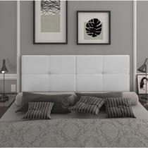 Cabeceira Painel Cama Box Casal 1,40 Estofada Suspensa Dobrável MÉXICO - Branco